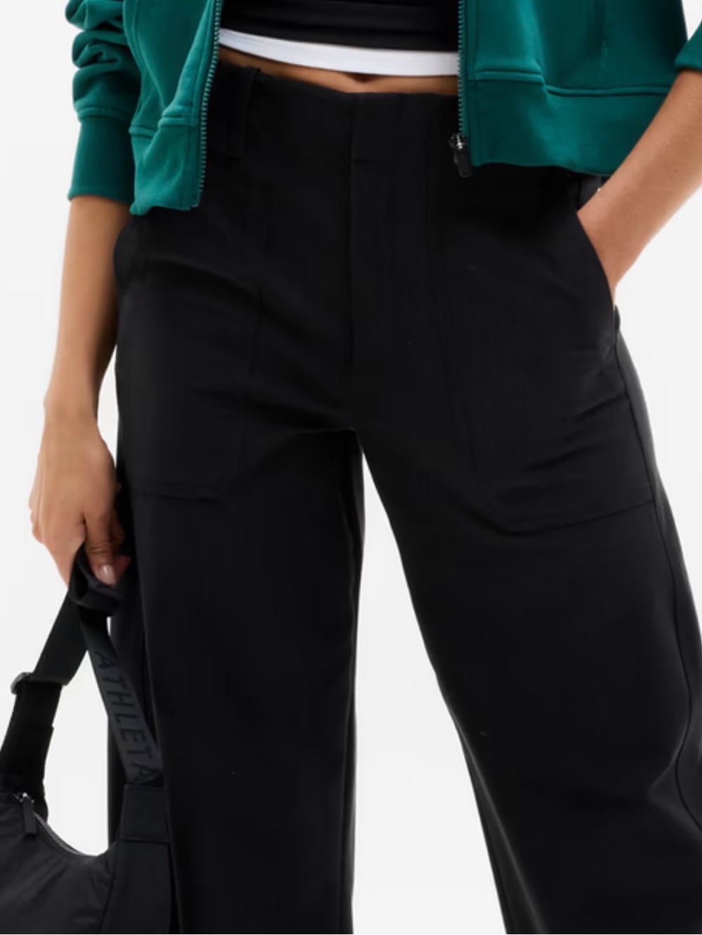 Athleta Black Skyline High Waist Barrel Leg Pants - Picture 3 of 6